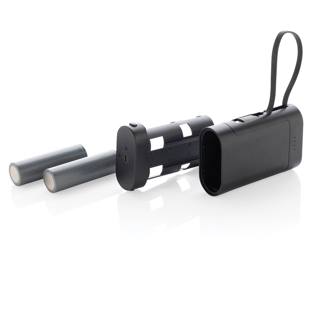 CycleCell 10,000 mah removable battery powerbank - Black