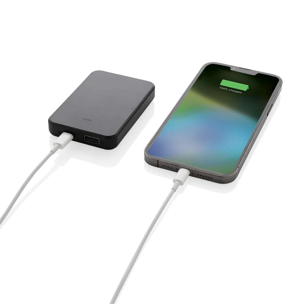 Boostcore RCS recycled plastic powerbank 5.000mAh with USB C - Black