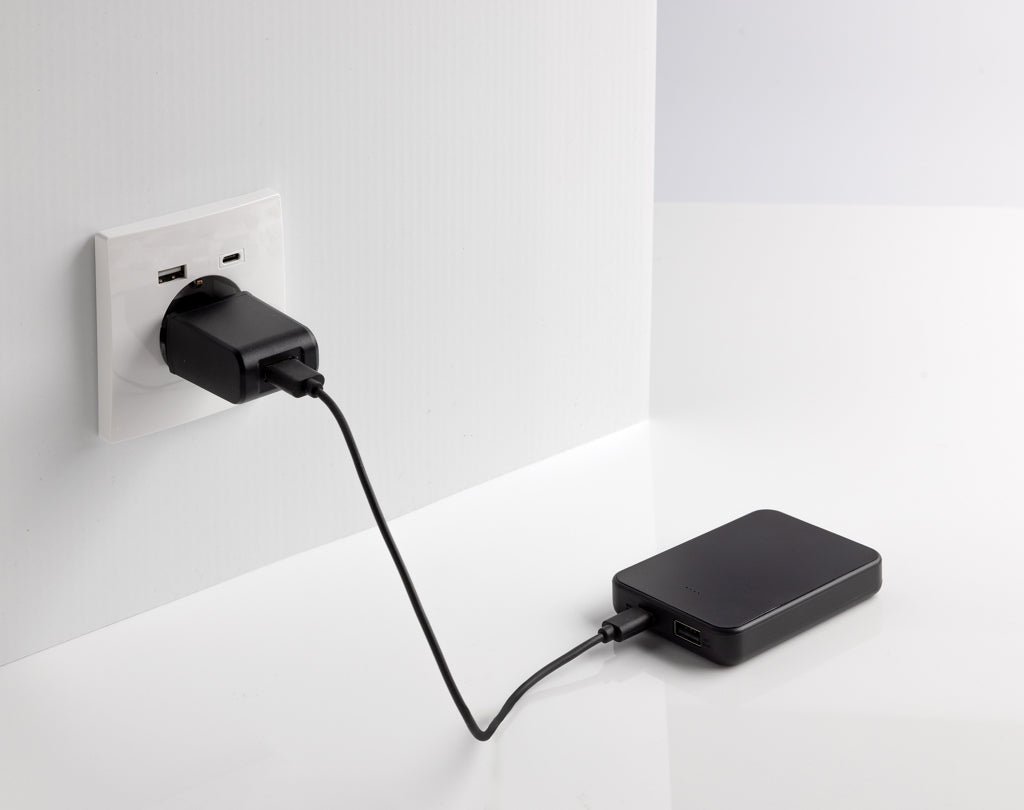 Boostcore RCS recycled plastic powerbank 5.000mAh with USB C - Black