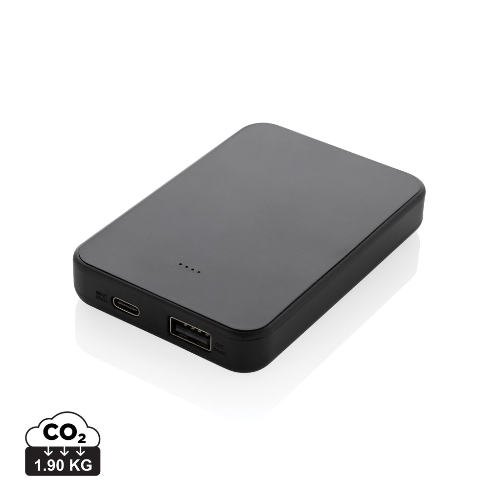 Boostcore RCS recycled plastic powerbank 5.000mAh with USB C - Black