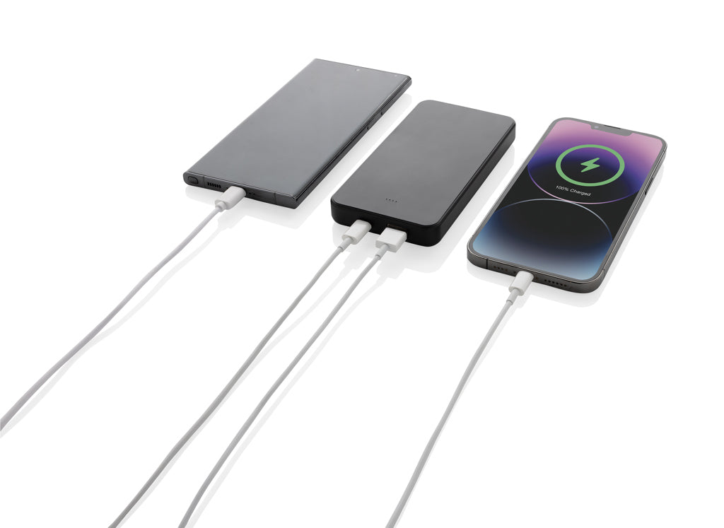 Boostcore RCS recycled plastic powerbank 10.000mAh USB C - Black