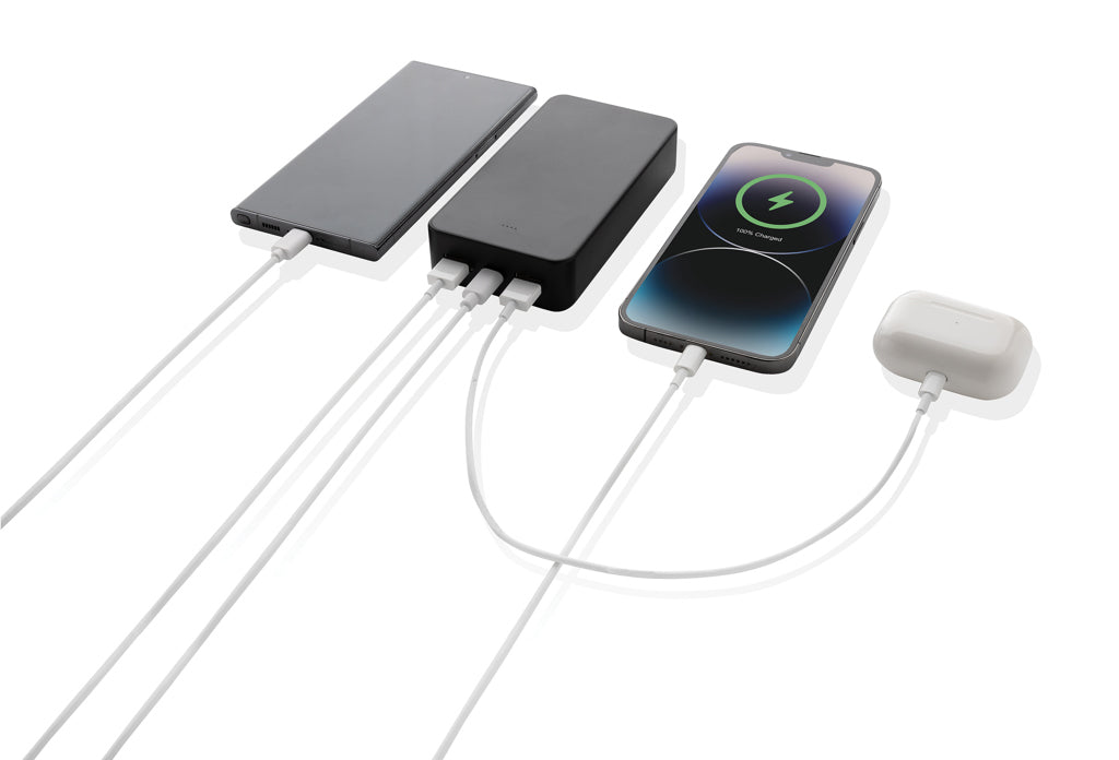 Boostcore RCS recycled plastic powerbank 20.000mAh USB C - Black