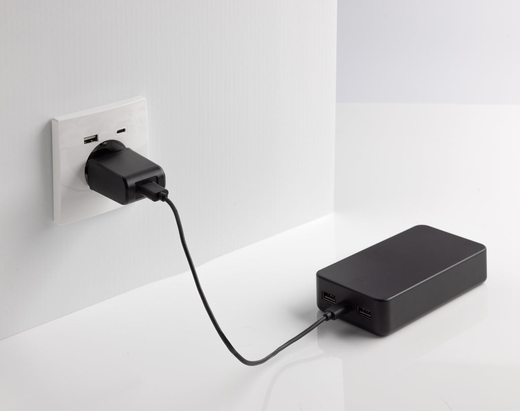 Boostcore RCS recycled plastic powerbank 20.000mAh USB C - Black
