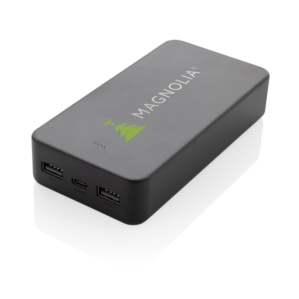 Boostcore RCS recycled plastic powerbank 20.000mAh USB C - Black