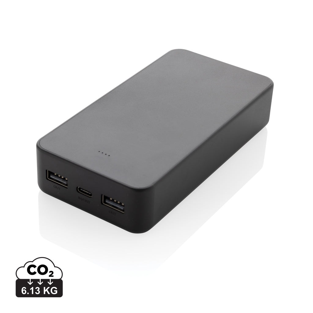 Boostcore RCS recycled plastic powerbank 20.000mAh USB C - Black