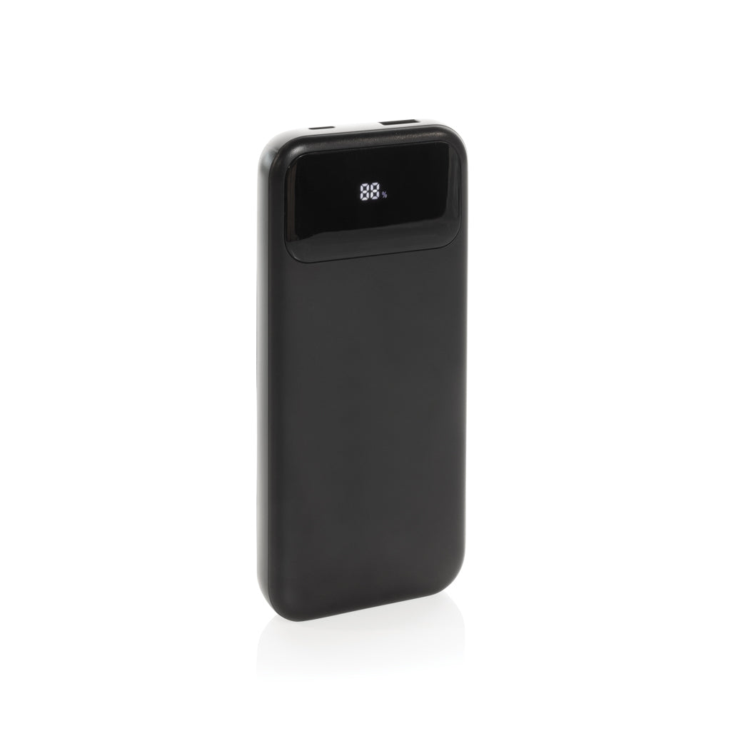 Turbopack RCS rplastic powerbank 10.000 integrated cables - Black
