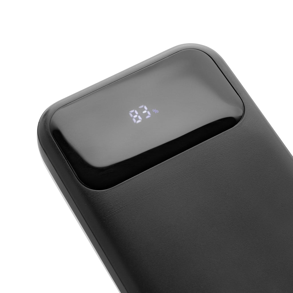 Turbopack RCS rplastic powerbank 10.000 integrated cables - Black