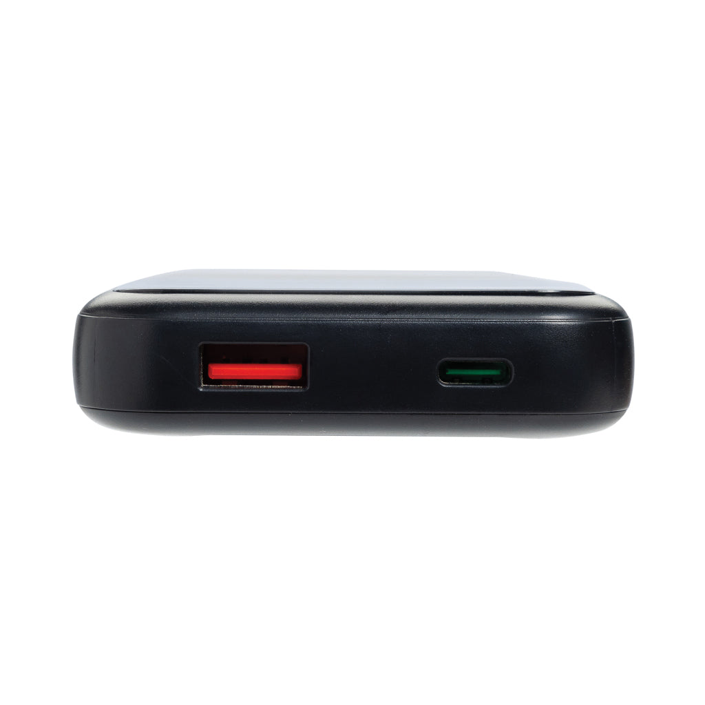 Turbopack RCS rplastic powerbank 10.000 integrated cables - Black