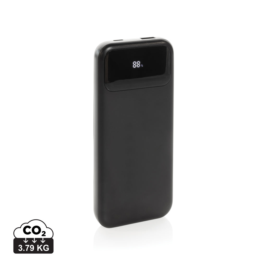 Turbopack RCS rplastic powerbank 10.000 integrated cables - Black