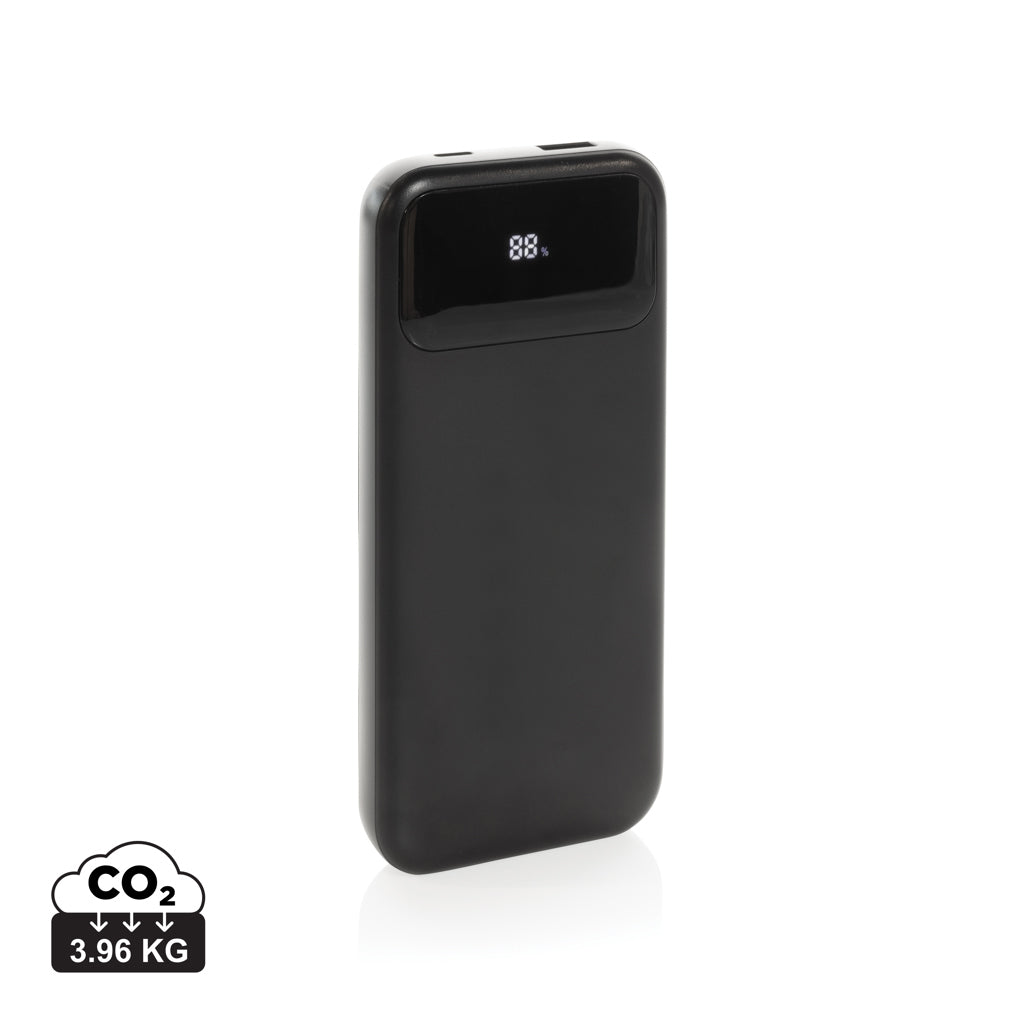 Turbopack RCS rplastic powerbank 10.000 integrated cables - Black