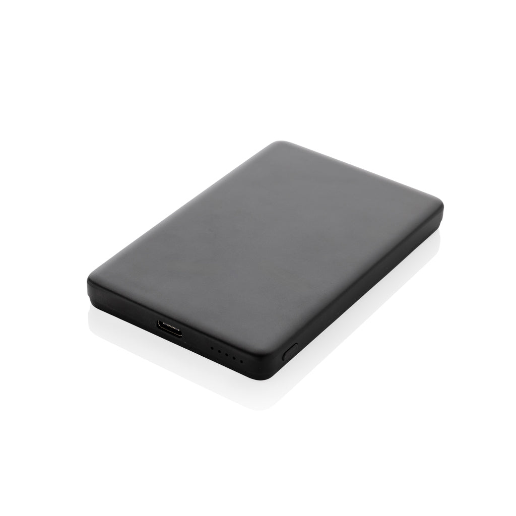 Orion RCS recycled aluminium 5000 mah 5W magnetic powerbank - Black