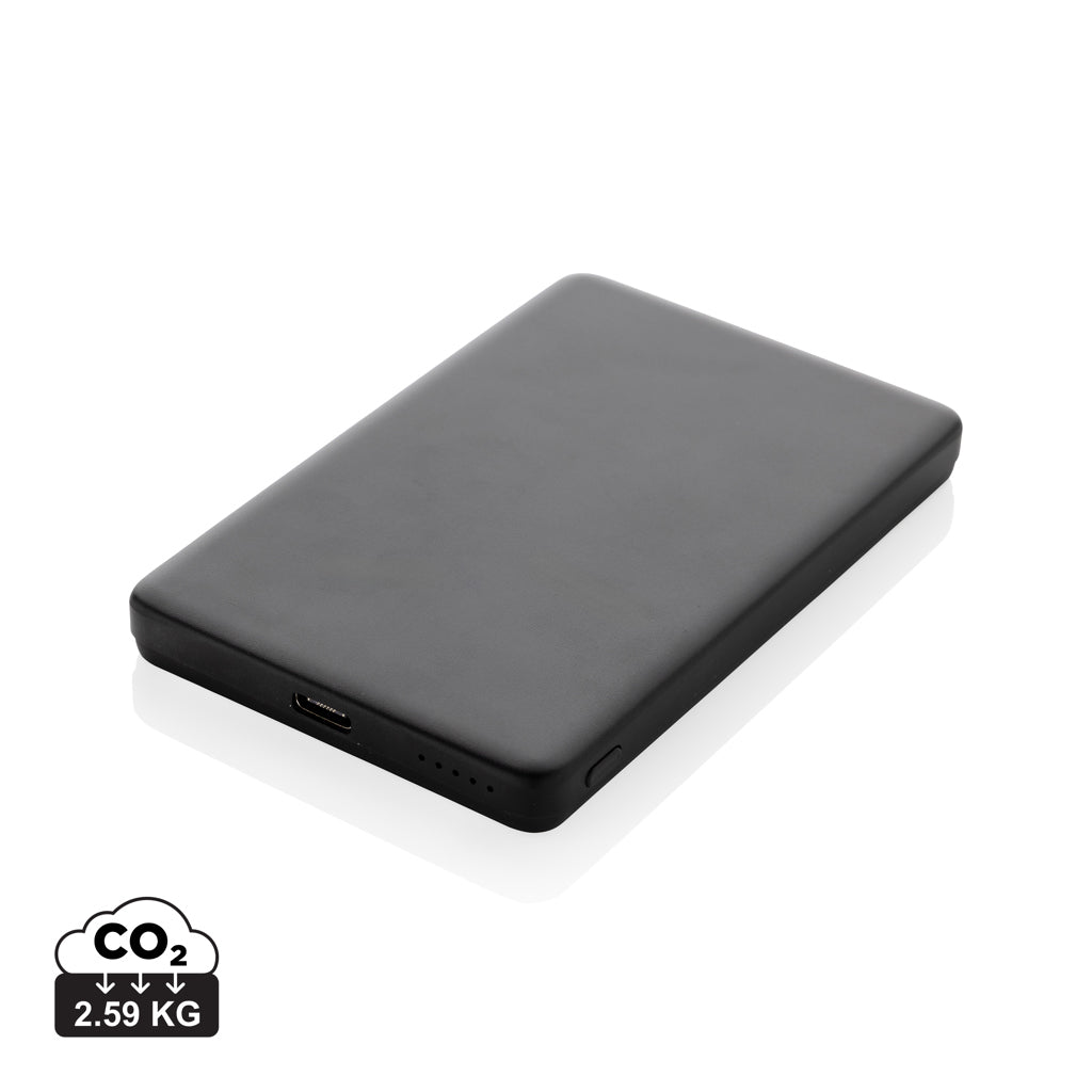 Orion RCS recycled aluminium 5000 mah 5W magnetic powerbank - Black