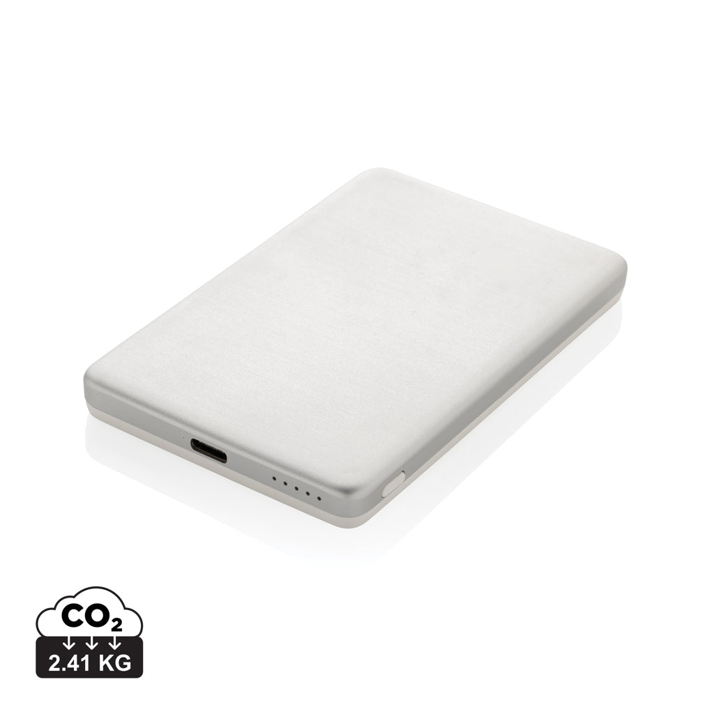 Orion RCS recycled aluminium 5000 mah 5W magnetic powerbank - Silver