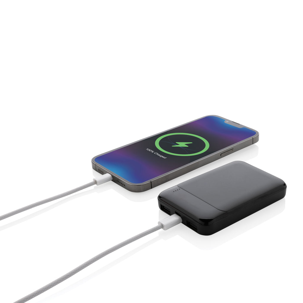 RCS recycled plastic 5.000 mAh powerbank - Black