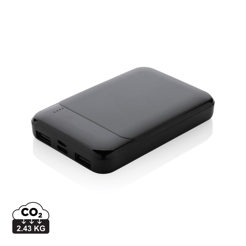 RCS recycled plastic 5.000 mAh powerbank - Black