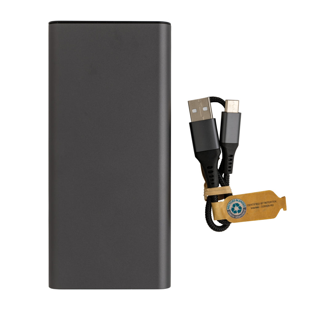 Terra RCS recycled 20W aluminium powerbank 20.000 mAh - Grey