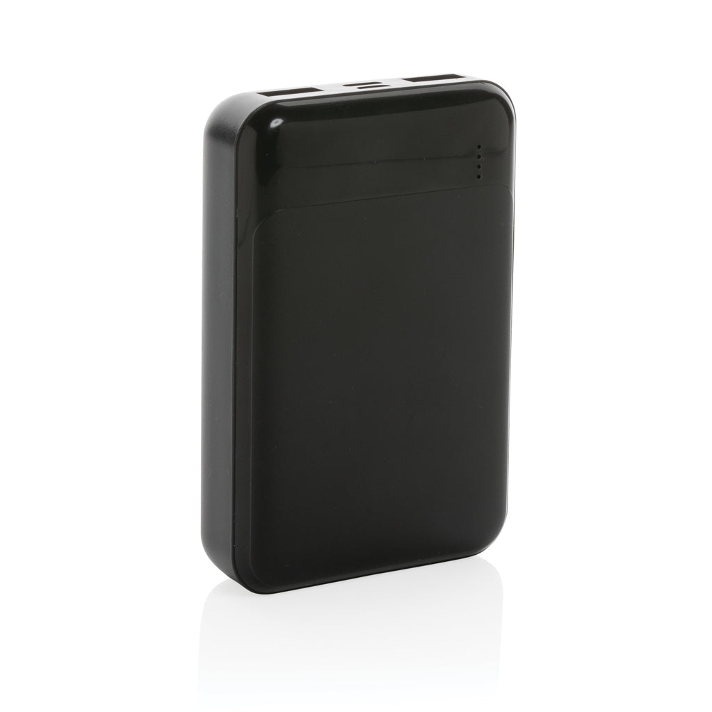 RCS standard recycled plastic 10.000 mAh powerbank - Black