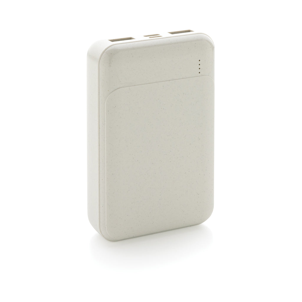 RCS standard recycled plastic 10.000 mAh powerbank - White