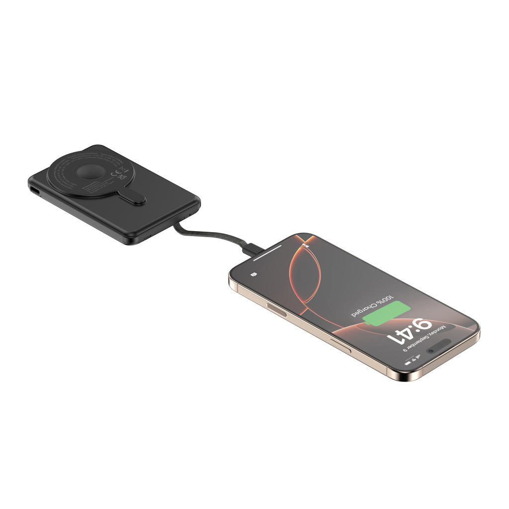 Urban Vitamin Redwood 5in1 5000mah 20W PD magnetic powerbank - Black