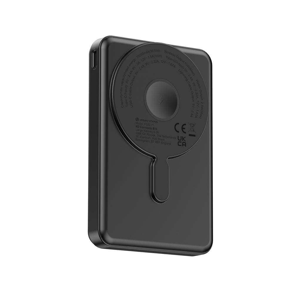 Urban Vitamin Delano 5in1 10,000mah 20WPD magnetic powerbank - Black