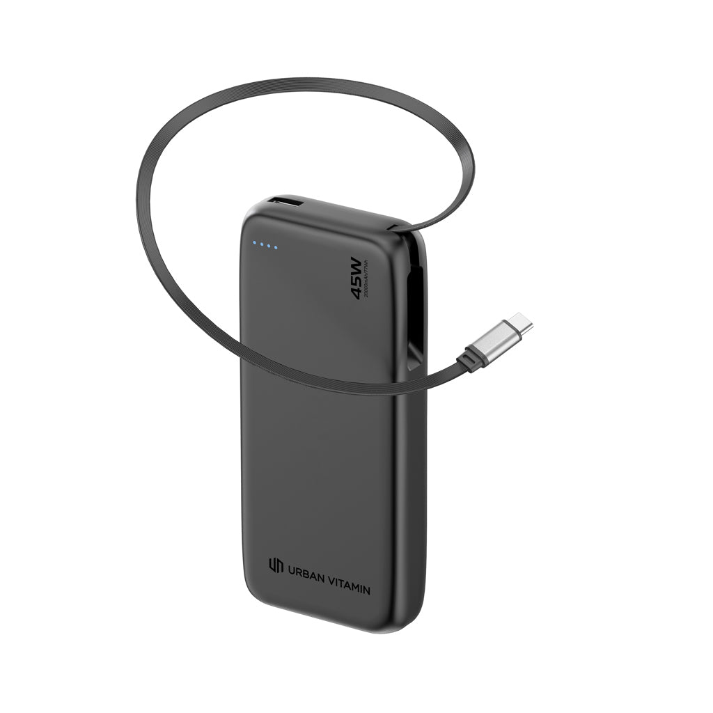 Urban Vitamin San Mateo 45W 20.000 mAh Powerbank - Black