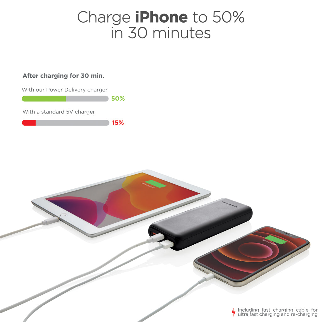 Urban Vitamin Pasadena 20.000 mAh 18W PD powerbank - Black
