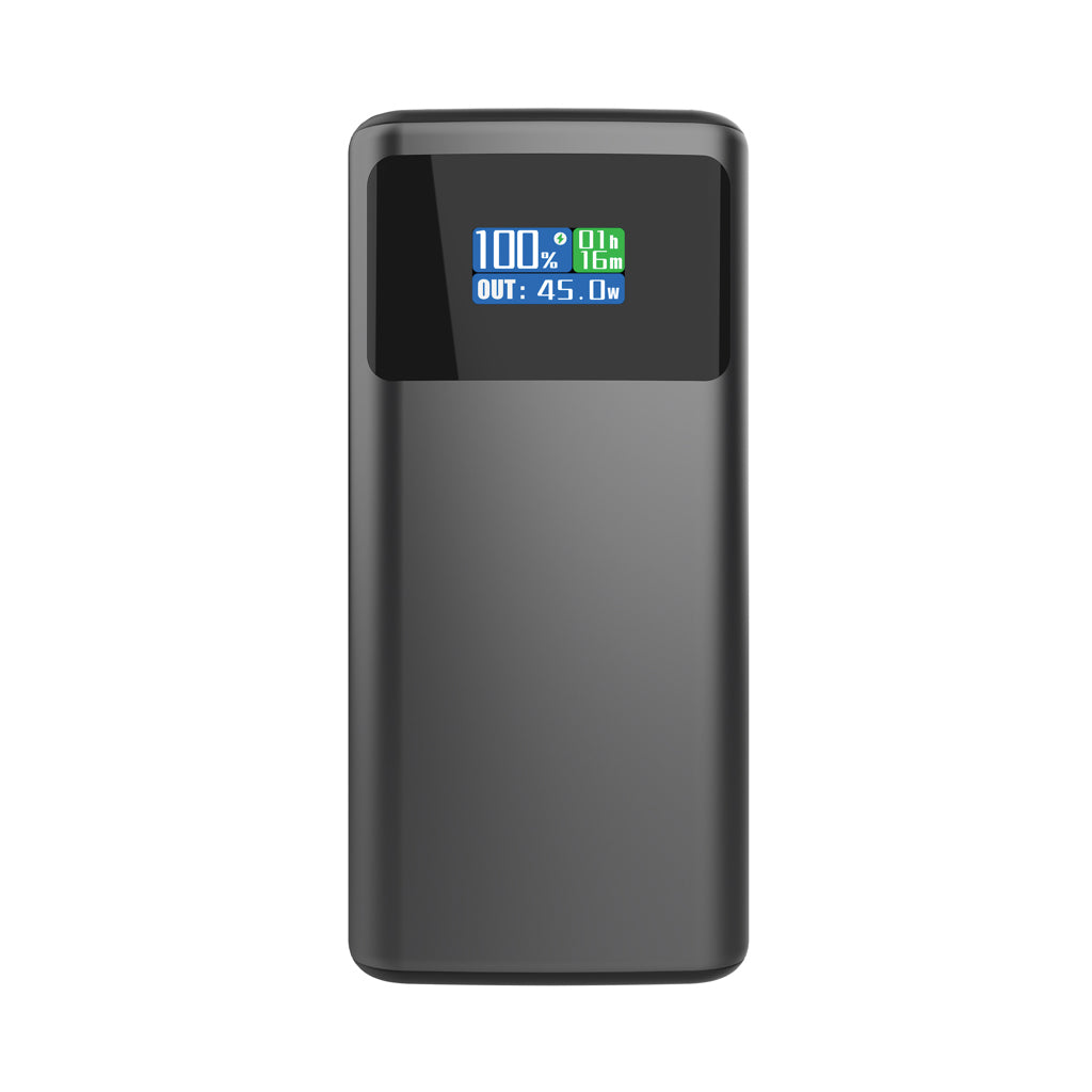 Quantum RCS ultra-fast PD45W 10.000mAh powerbank with screen - Grey
