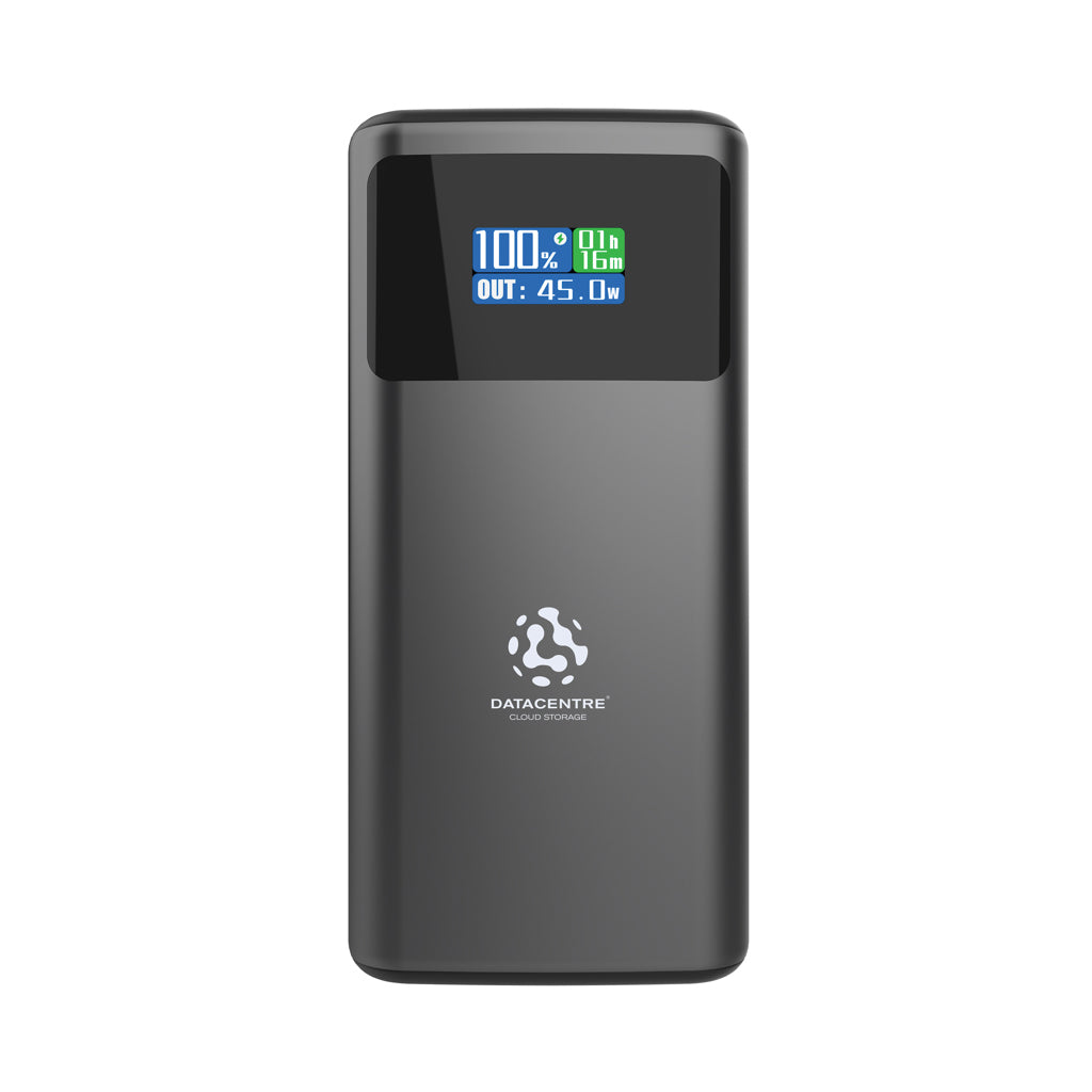 Quantum RCS ultra-fast PD45W 10.000mAh powerbank with screen - Grey