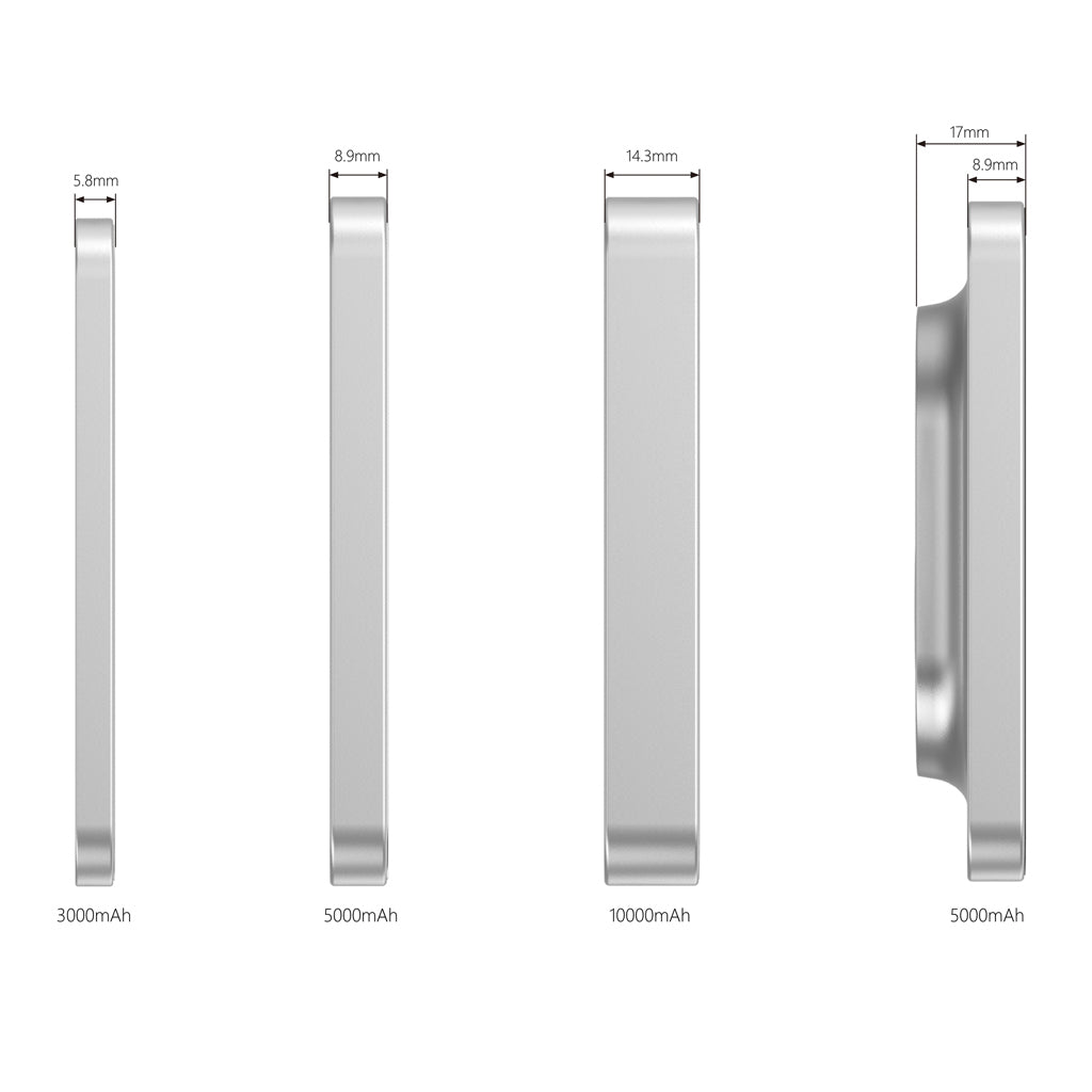 Urban Vitamin Malibu RCS plastic/alu 5000 mah powerbank - Silver