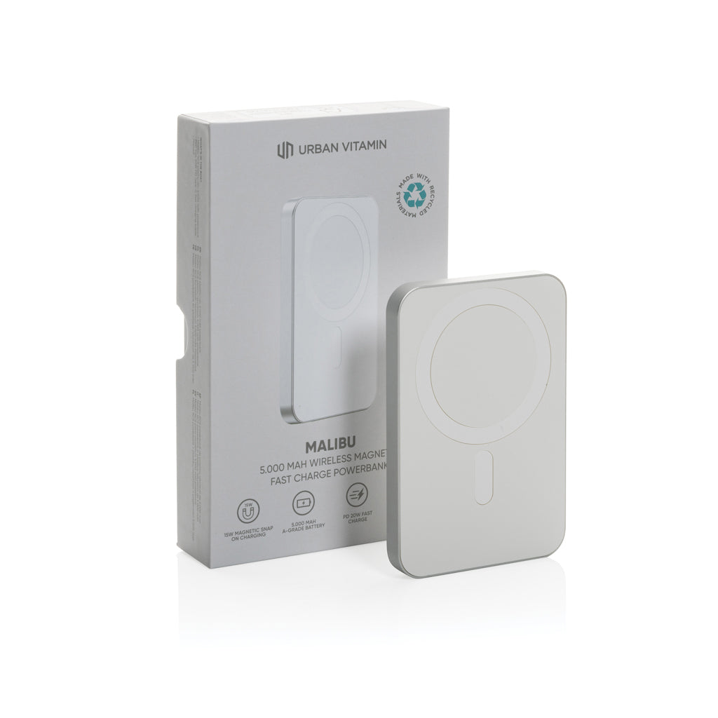 Urban Vitamin Malibu RCS plastic/alu 5000 mah powerbank - Silver