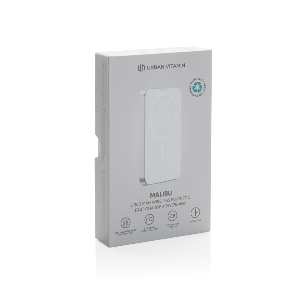 Urban Vitamin Malibu RCS plastic/alu 5000 mah powerbank - Silver