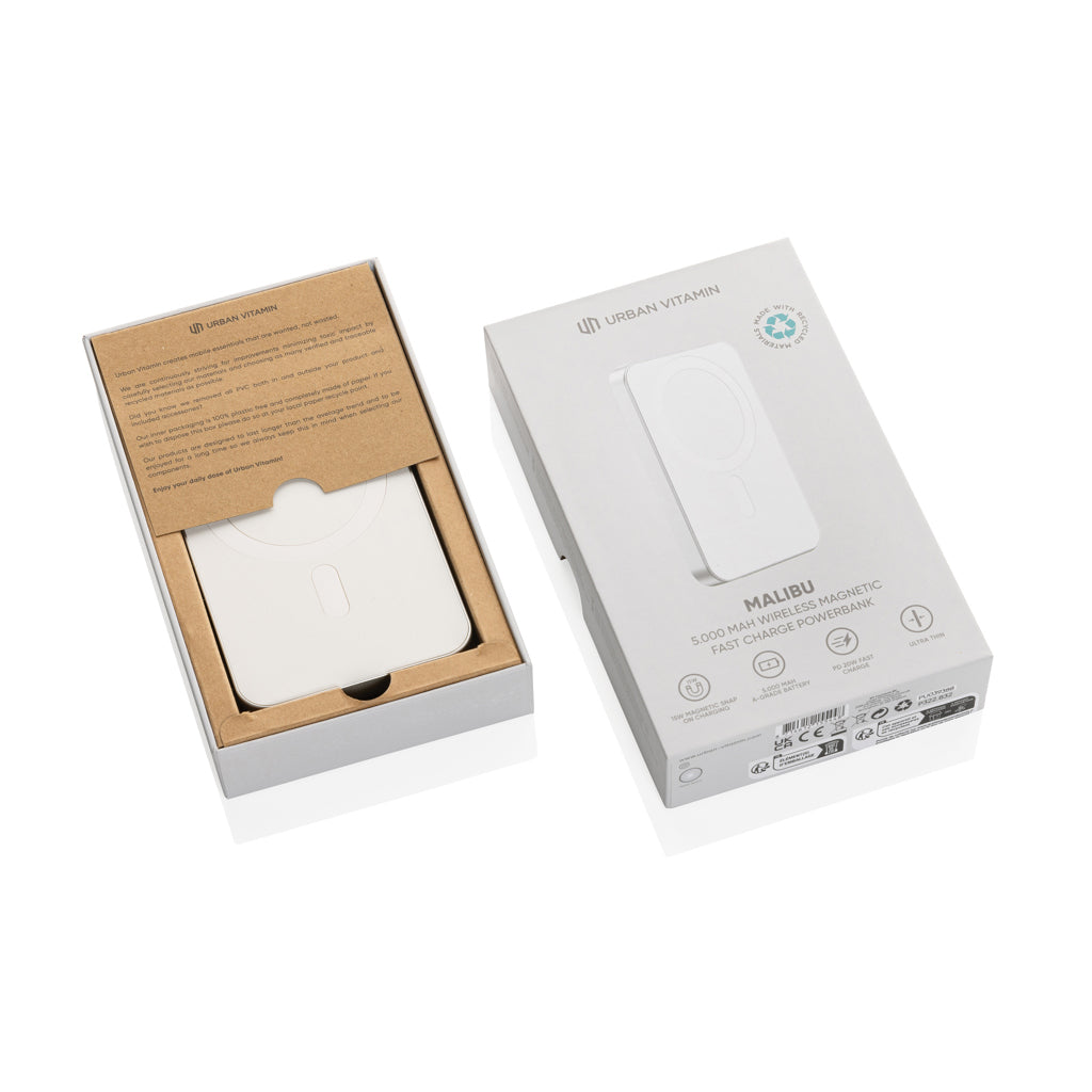 Urban Vitamin Malibu RCS plastic/alu 5000 mah powerbank - Silver