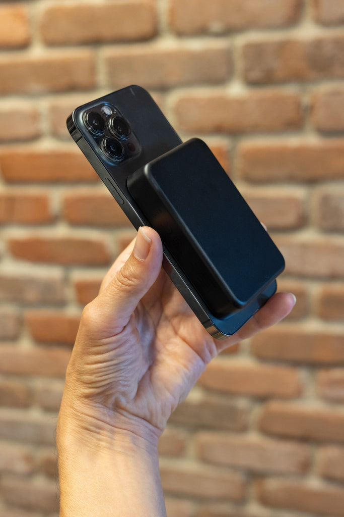 Amporia RCS recycled plastic 10.000mAh magnetic powerbank - Black