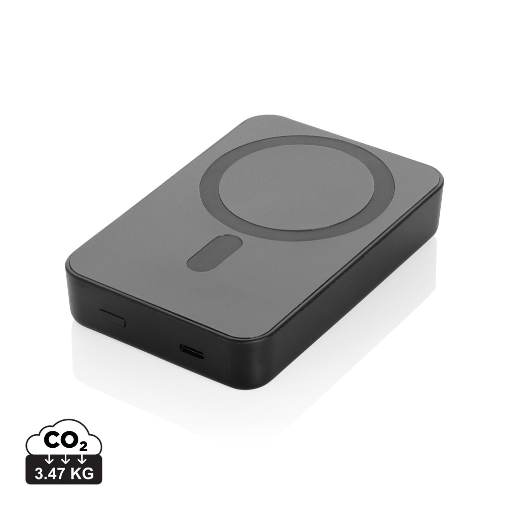 Amporia RCS recycled plastic 10.000mAh magnetic powerbank - Black