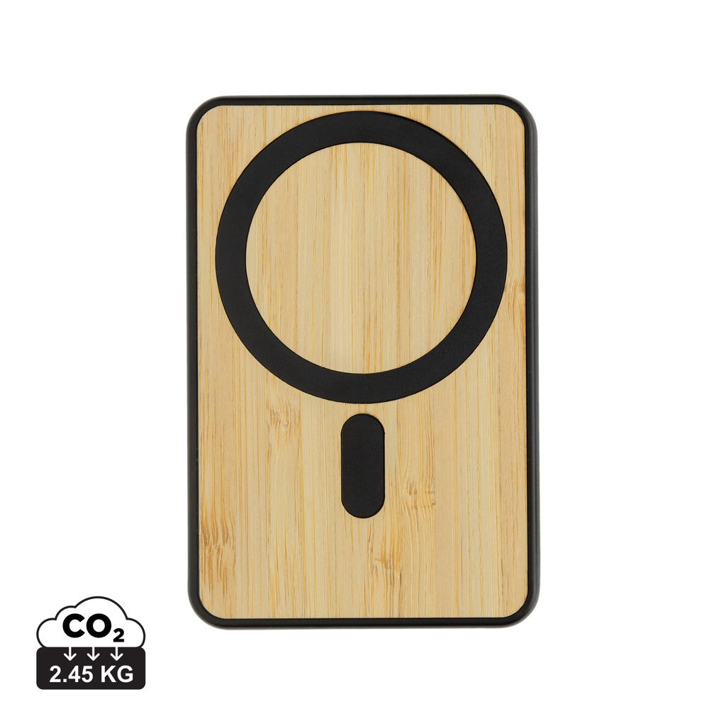 Zen RCS rplastic 5000 mah 5W magnetic bamboo powerbank - Black