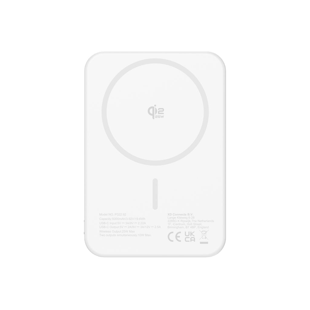 Urban Vitamin Pomona 5000mAh Qi2.2 25W magnetic powerbank - Silver