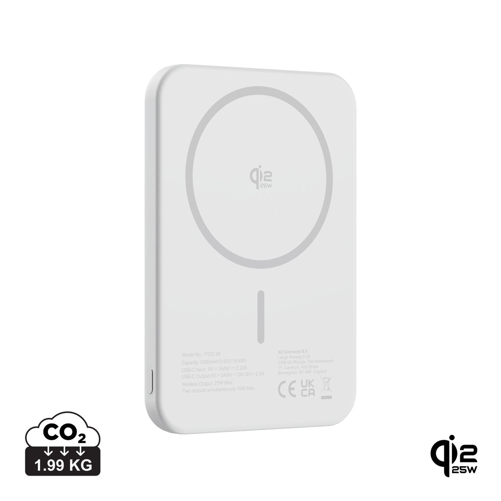 Urban Vitamin Pomona 5000mAh Qi2.2 25W magnetic powerbank - Silver