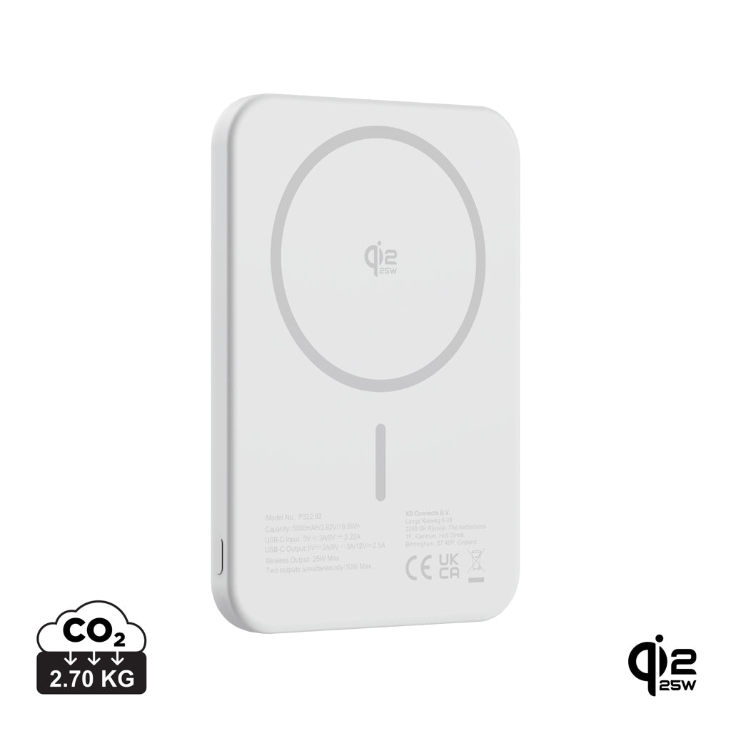 Urban Vitamin Pomona 5000mAh Qi2.2 25W magnetic powerbank - Silver