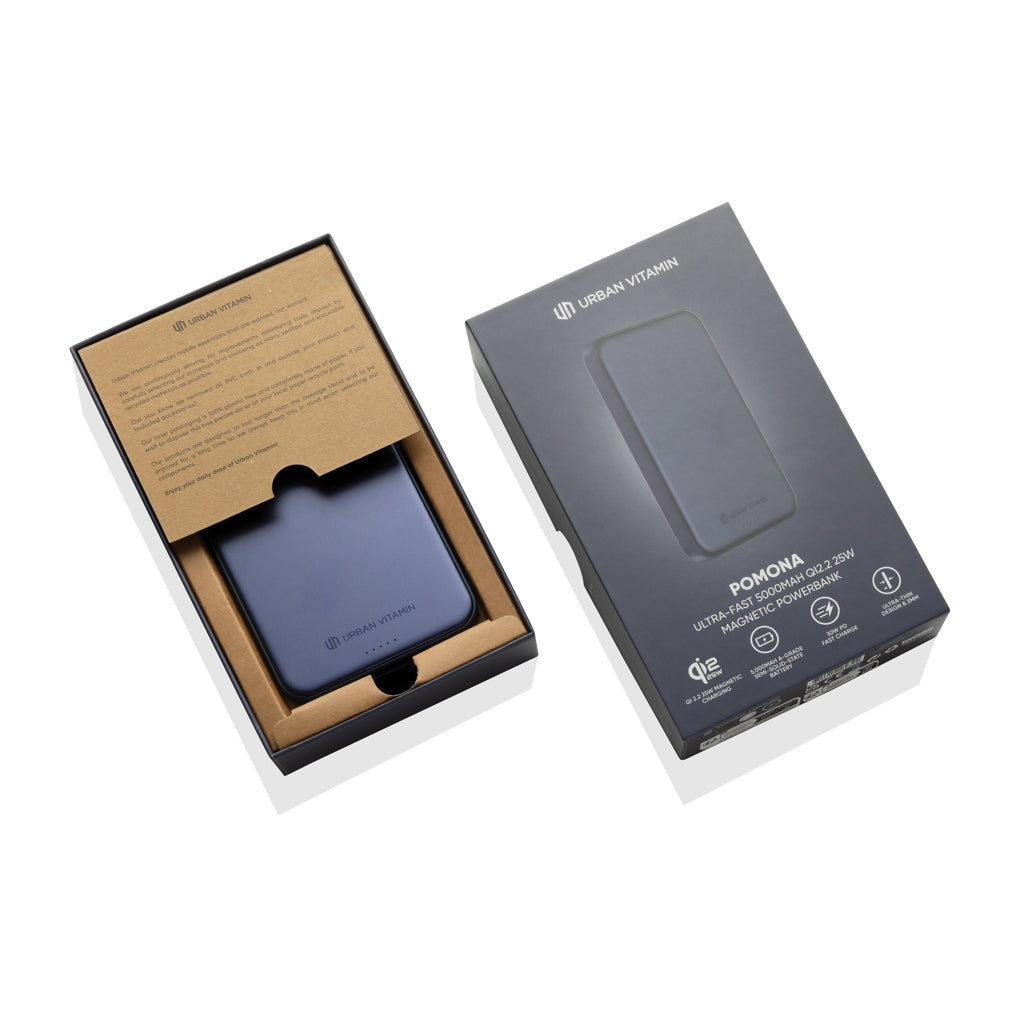 Urban Vitamin Pomona 5000mAh Qi2.2 25W magnetic powerbank - Blue