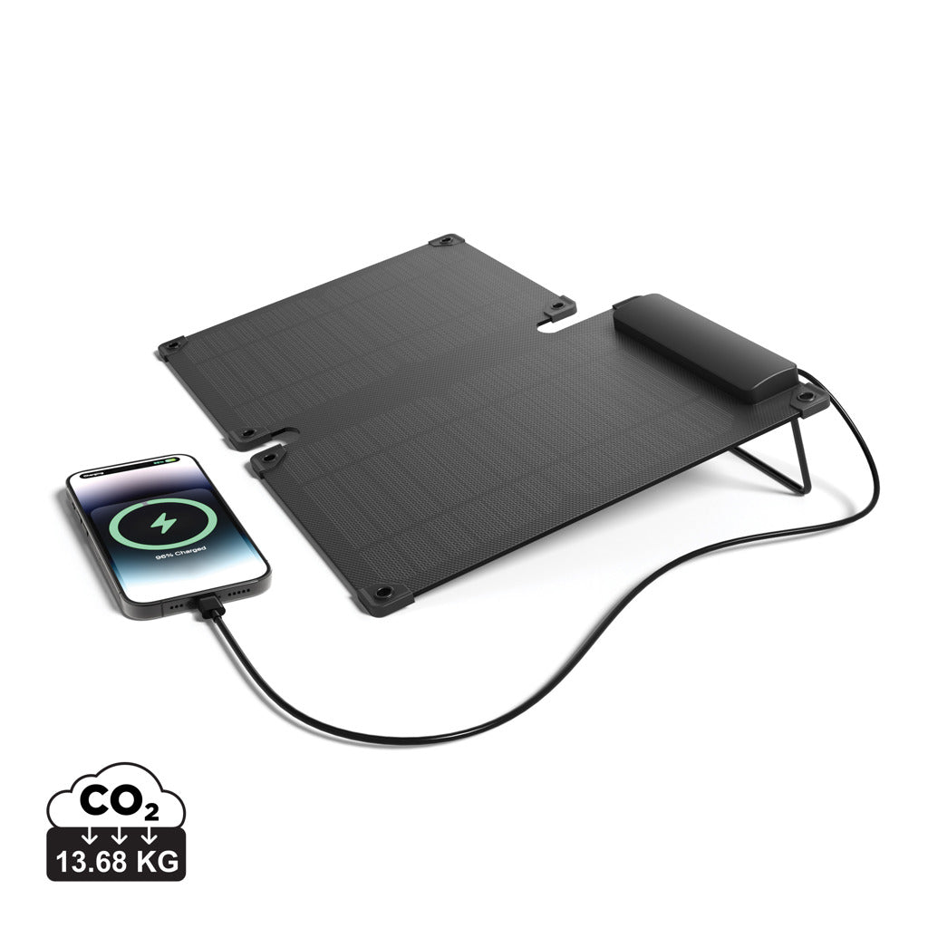 Solarpulse rplastic portable Solar panel 10W - Black