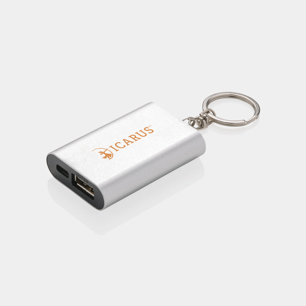 1.000 mAh keychain powerbank - Silver
