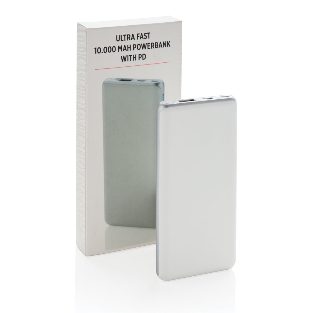 Ultra fast 10.000 mAh powerbank with PD - White