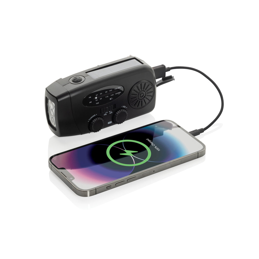 RescueWave RCS recycled plastic emergency radio - Black