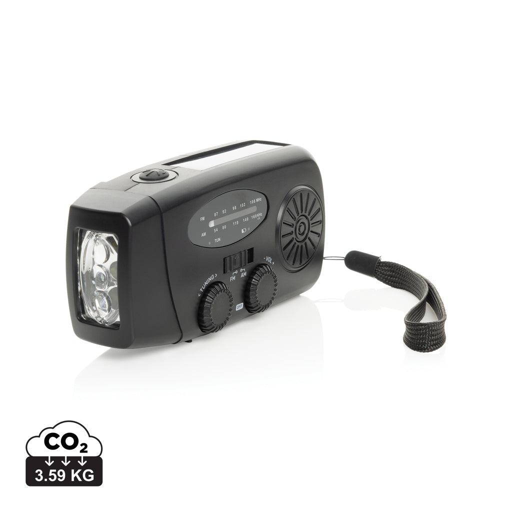 RescueWave RCS recycled plastic emergency radio - Black