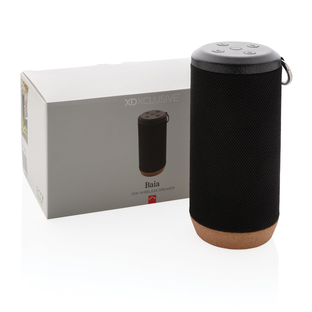 Baia 10W wireless speaker, cork - Black