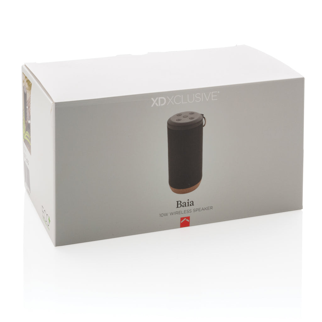 Baia 10W wireless speaker, cork - Black