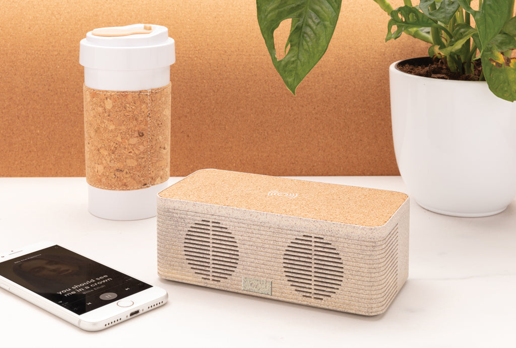 Wheatstraw wireless charging speaker - Khaki