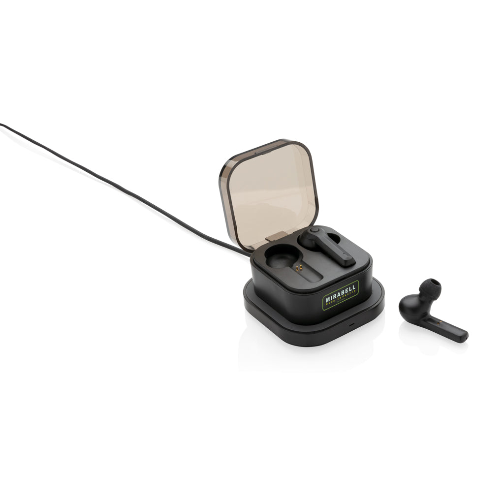 TWS earbuds in wireless charging case - Black