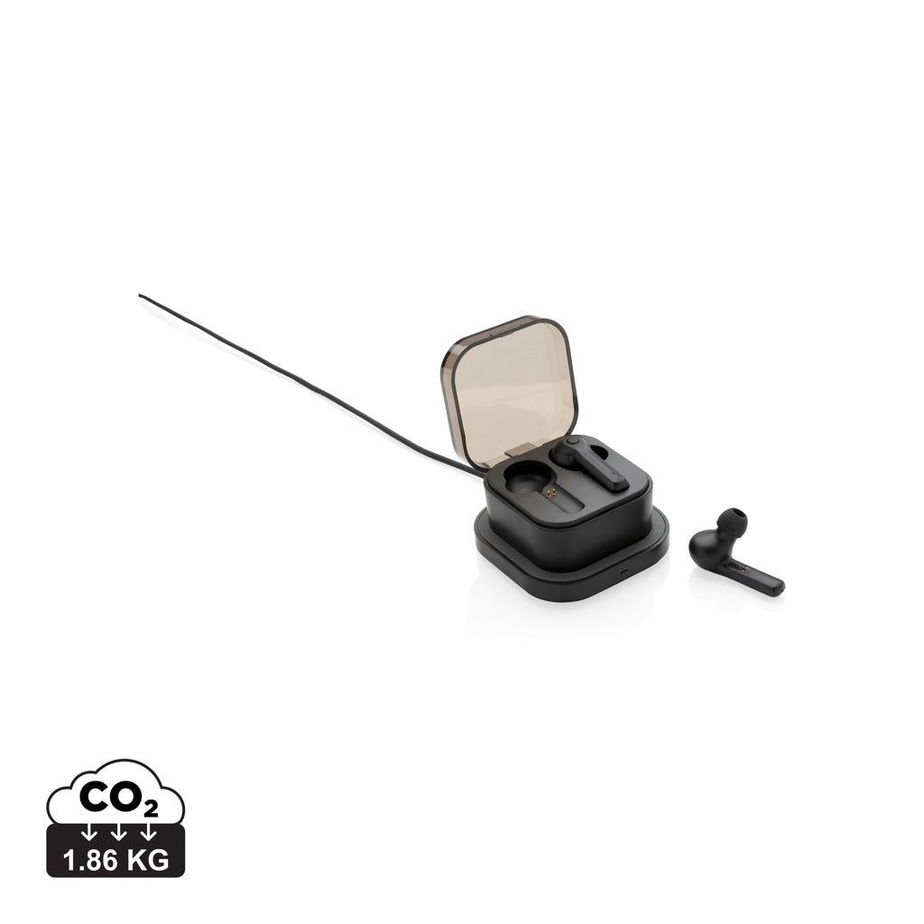 TWS earbuds in wireless charging case - Black