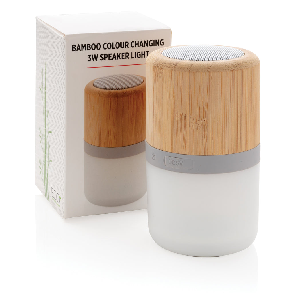 Bamboo colour changing 3W speaker light - White